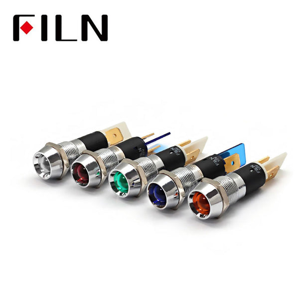 Luz indicadora de metal LED IP380 de alto voltaje de 67 V con piezas de cable