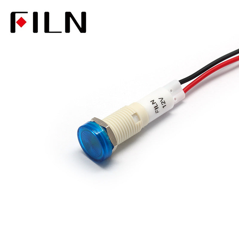 10mm 36v led plastic indicator light with wire Blue