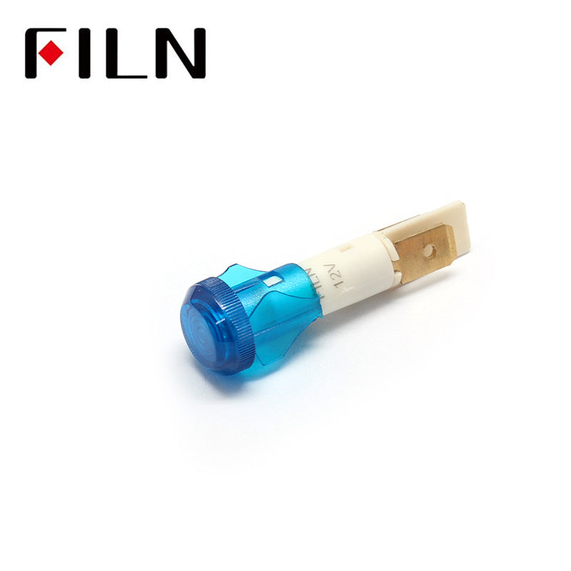 10mm 380v neon bulb ip67 singal plastic indicator light Blue