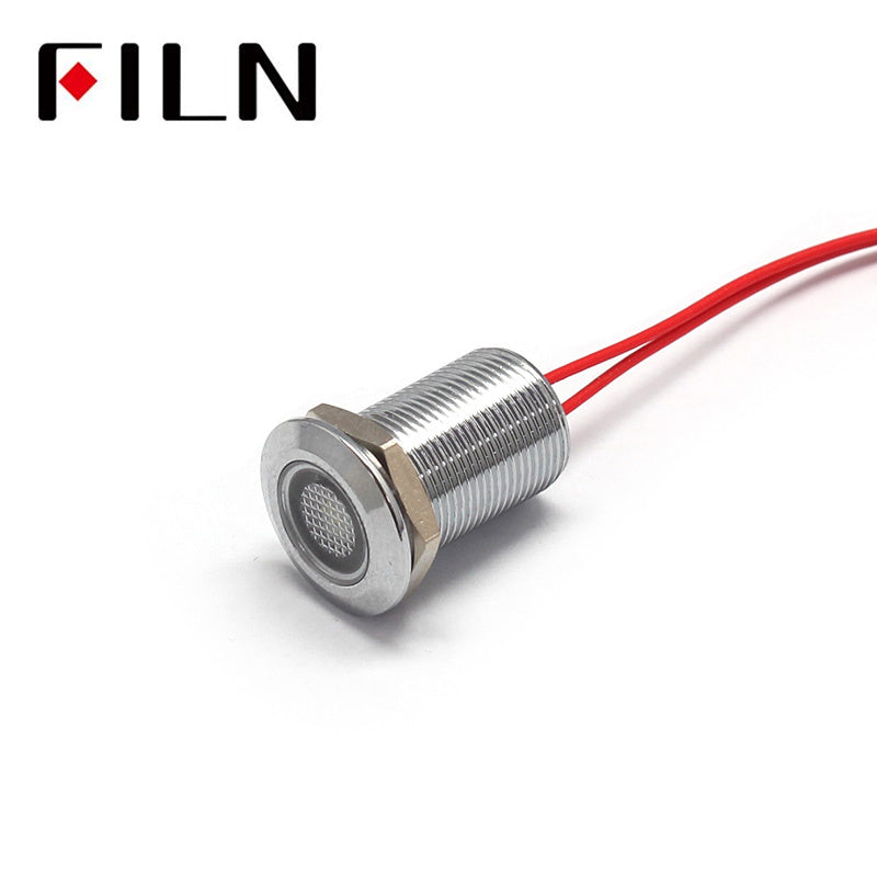 12MM Metal 240V LED Indicator Light With Wire White