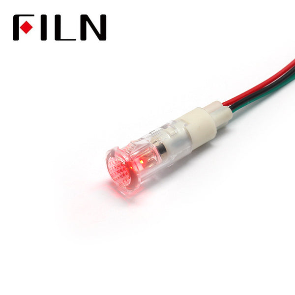 10mm rojo verde dos colores 12v led luz indicadora de plástico rojo