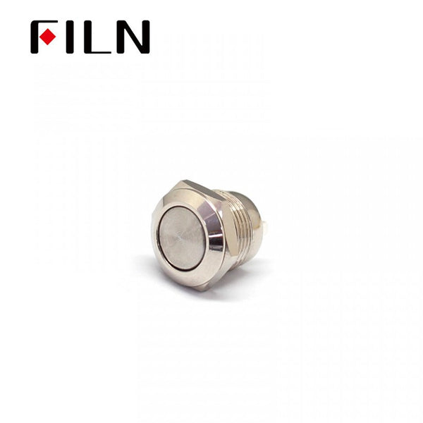 FILN plata 12mm longitud corta 4 pin de soldadura opaco momentáneo interruptor de botón de metal piezas