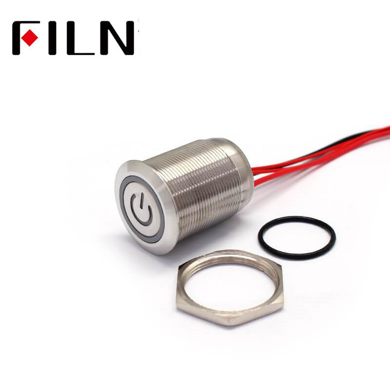 25MM 3A Waterproof Metal Push Button Switch Details