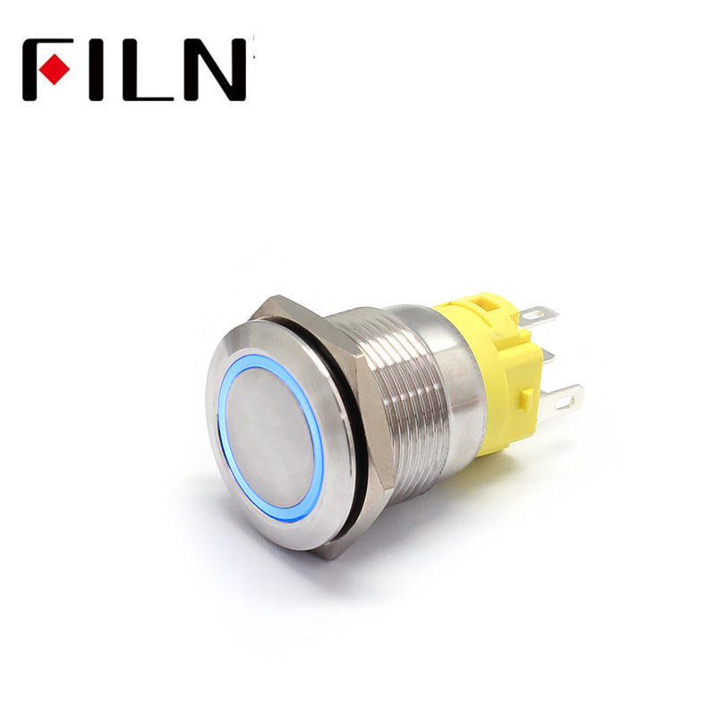 19MM 110V UL IP67 Stainless steel PUSH BUTTON SWITCH Blue