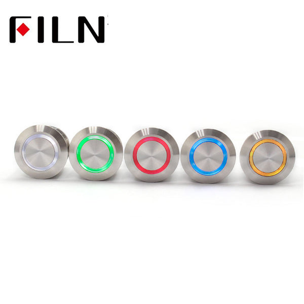 19MM 10A 250V IP67 FILN interruptor de botón momentáneo mejor precio