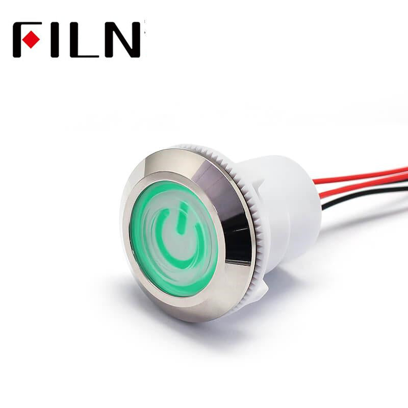 30MM IP67 24V Red Green Good Price Illuminated Push Button Switch Green
