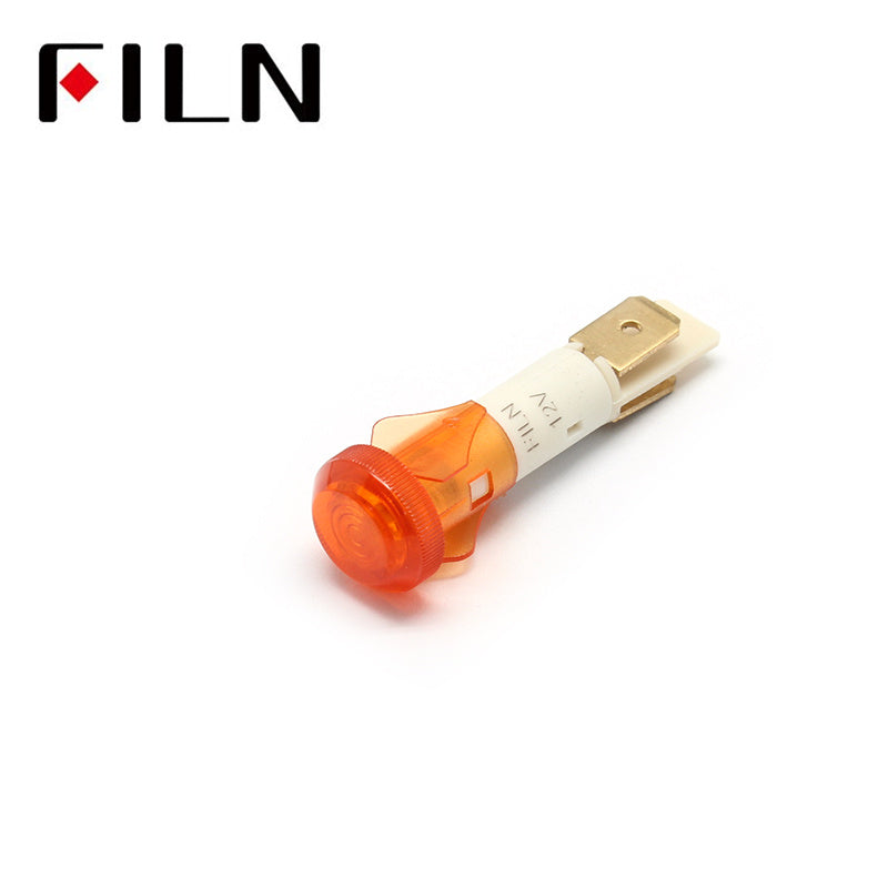 10mm 380v neon bulb ip67 singal plastic indicator light Orange