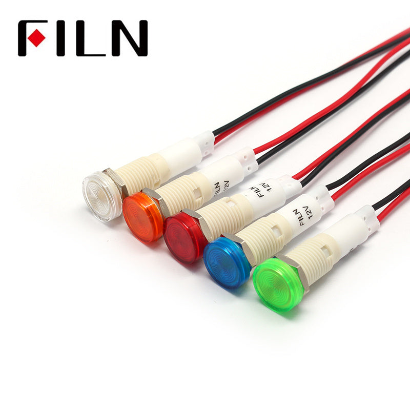 Luz indicadora de plástico led de 10 mm y 36 v con color de cable